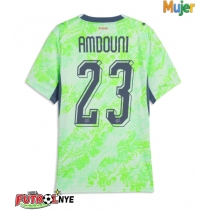 Camiseta Suiza Zeki Amdouni #23 Visitante Equipación para mujer Mundial 2026 manga corta